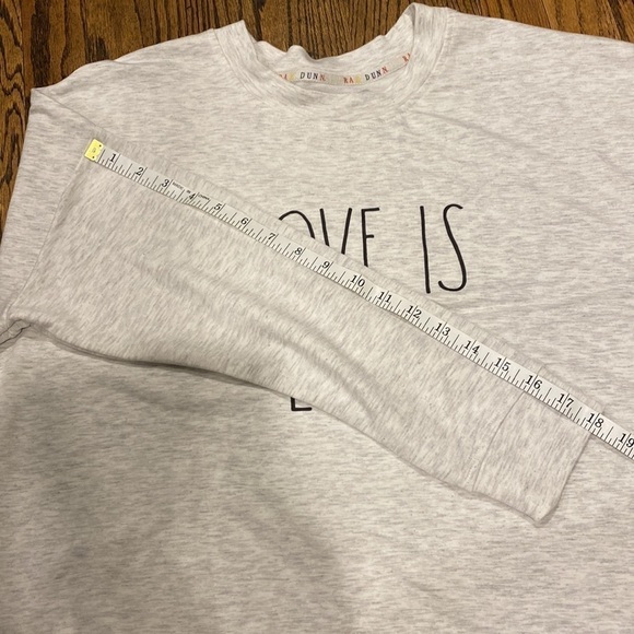 Rae Dunn Oversized Love Is Love Crew EUC - Picture 9 of 9